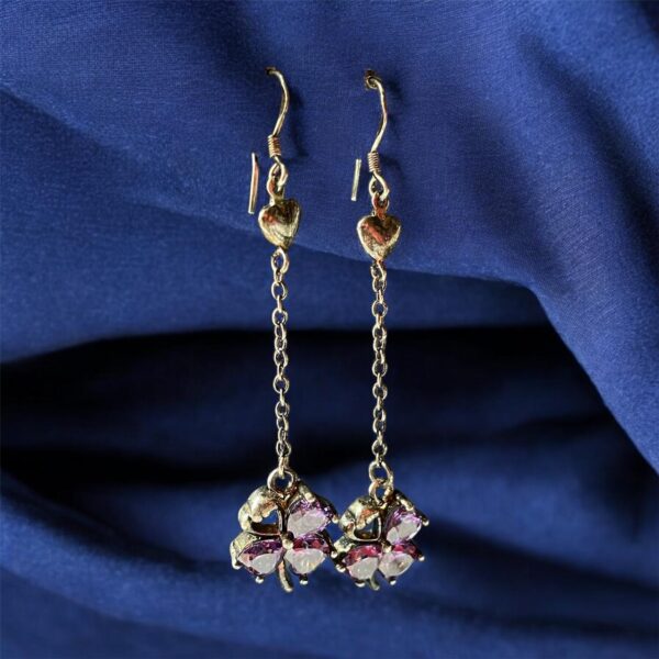 purple vintage earrings